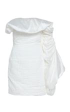 Aje Allgro One-shoulder Satin-trimmed Cotton Mini Dress