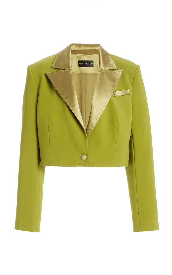 Moda Operandi Christian Siriano Funhouse Cropped Tuxedo Blazer