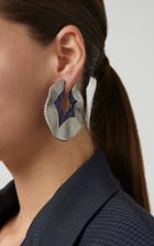 Arunashi One-of-a-kind Lapis Large Swirl Hoops