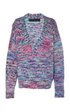 The Elder Statesman Marble V-neck Cashmere Sweater