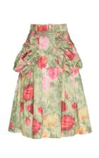 Simone Rocha Belted Watercolor Taffeta Skirt