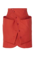 Jacquemus Wrap-effect Button-accented Tulip-hem Mini Skirt Size: 34