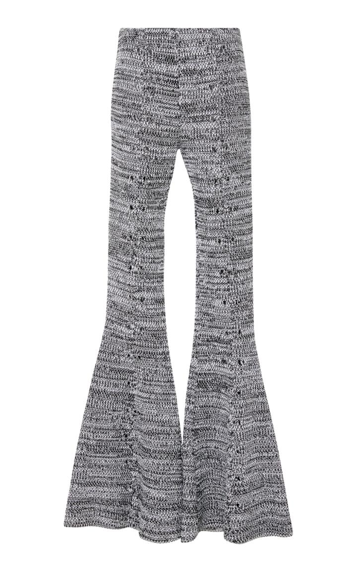 Salvatore Ferragamo Stitch Knit Flared Trousers