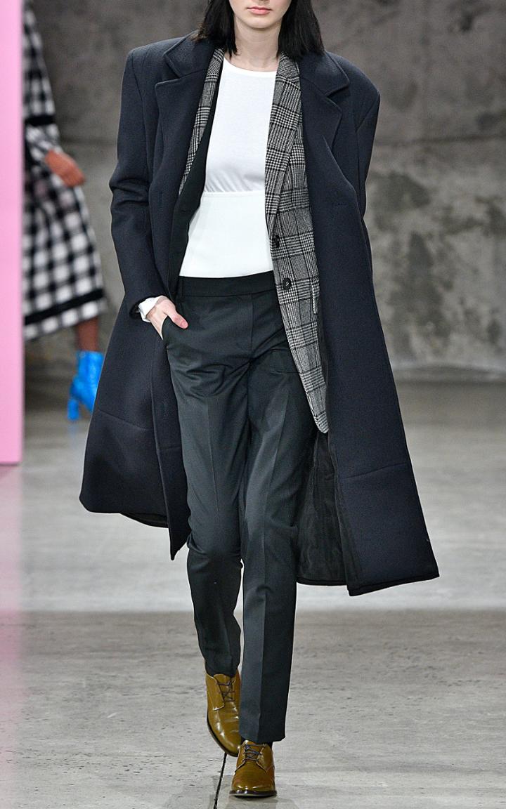 Tibi Felted Wool Structured Coat