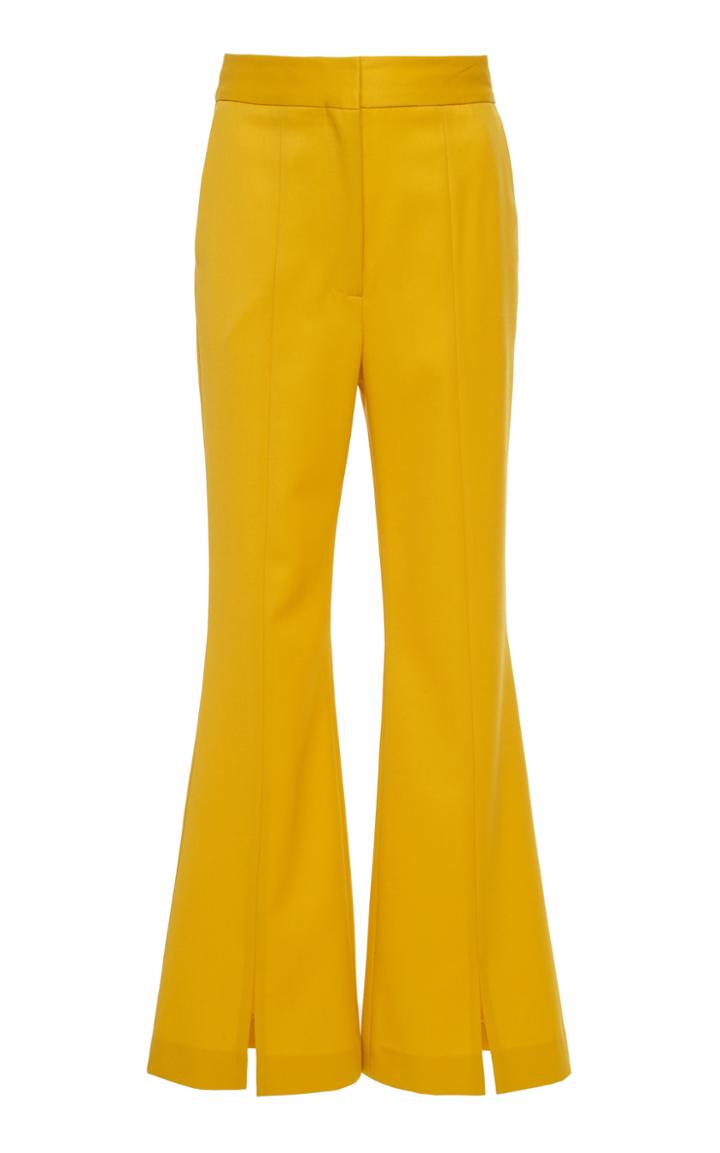 Adam Lippes Tropical Wool Bell Crop Pant