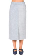 Moda Operandi Agnona Paneled Linen-silk Skirt