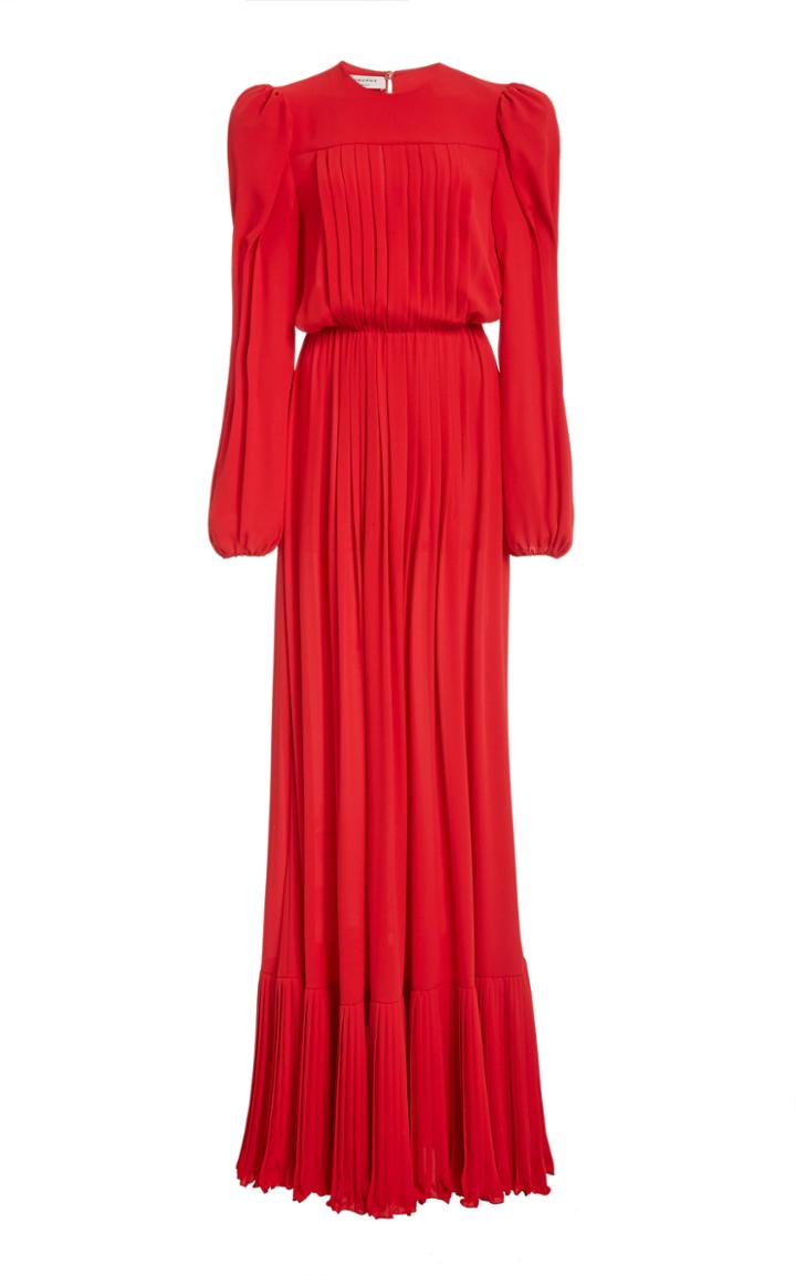 Moda Operandi Philosophy Di Lorenzo Serafini Pleated Double Georgette Gown