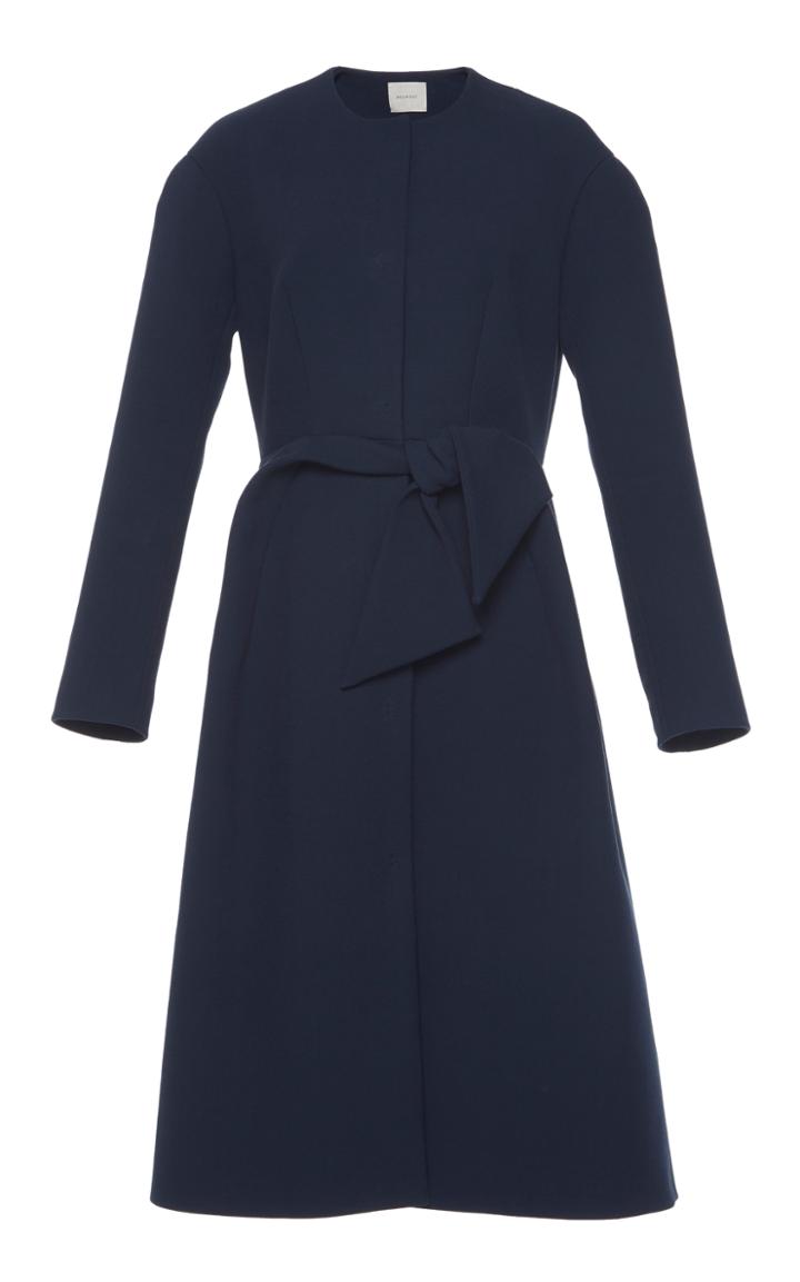 Delpozo Crepe Bow Coat