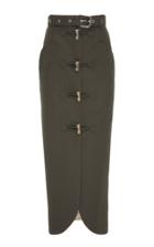 Situationist Button Front Wool Maxi Skirt