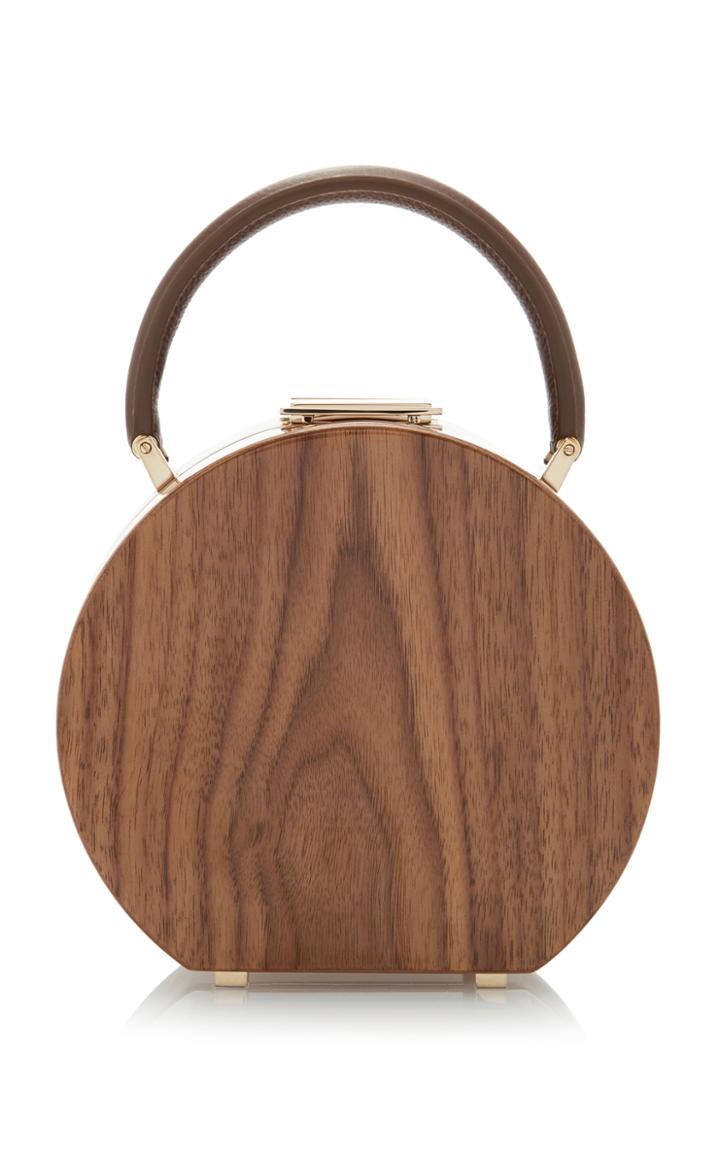 Buwood Bumi14 Chocolate Wood Top Handle Bag