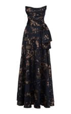 Moda Operandi Lena Hoschek Pavlova Paisley Jacquard Two-piece Strapless Gown