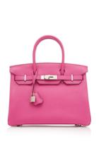 Herms Vintage By Heritage Auctions Hermes 30cm Magnolia Clemence Leather Birkin