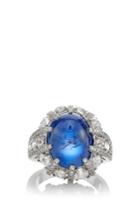 Gioia Star Sapphire Cabochon And Diamond Ring
