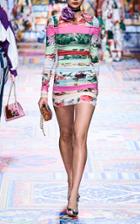 Moda Operandi Dolce & Gabbana Striped Chiffon Mini Dress