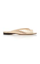 Jimmy Choo Jynx Metallic Croc-effect Leather Sandals