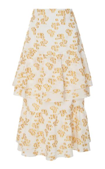 Audra Floral Tiered Ruffle Skirt