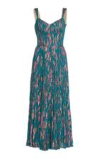 J. Mendel Pleated Silk-lurex Midi Dress