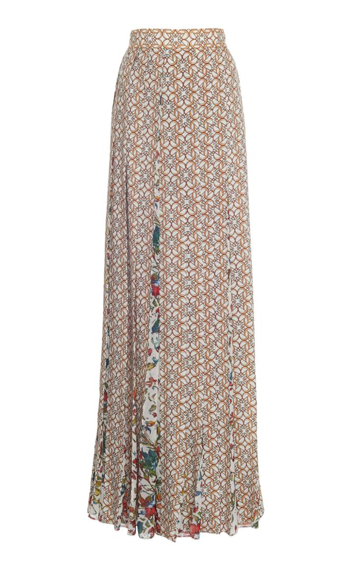Elie Saab Crepe Georgette Maxi Skirt