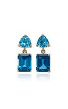 Yi Collection 18k Gold Blue Topaz Earrings