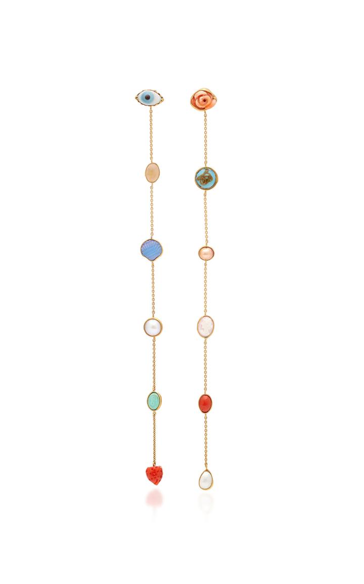 Grainne Morton Gold-plated And Multi-stone Earrings