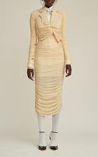 Moda Operandi Y/project Drawstring-detailed Ruched Jersey Blazer Dress