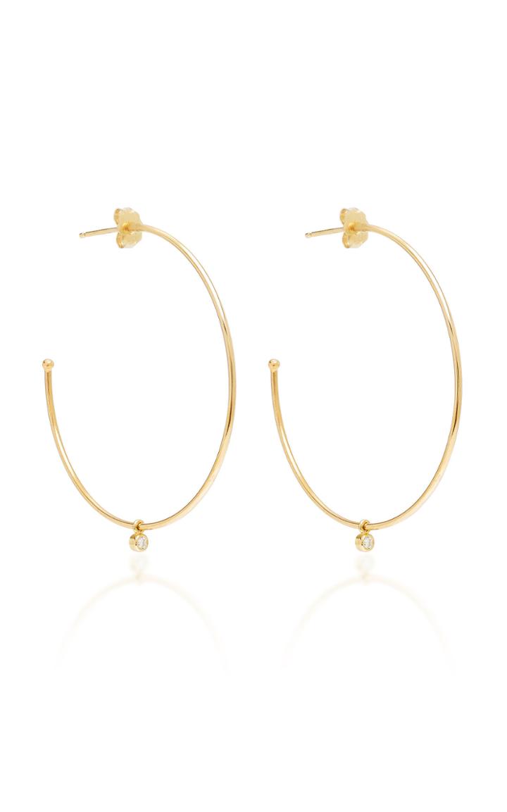 Zoe Chicco 14k Dangling Diamond Large Hoops