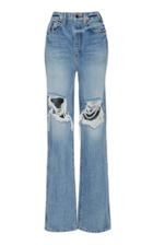 Khaite Danielle Distressed High-rise Straight-leg Jeans