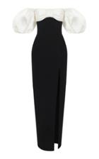 Rasario Puff Sleeve Evening Gown