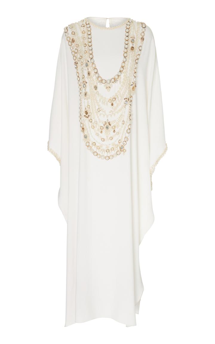 Marchesa M'o Exclusive Pearl Beaded Caftan