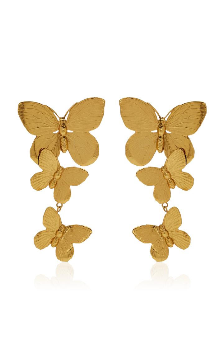 Jennifer Behr Alessandra Butterfly Brass Earrings