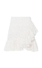 Giambattista Valli Ruffle Cotton Blend Mini Skirt