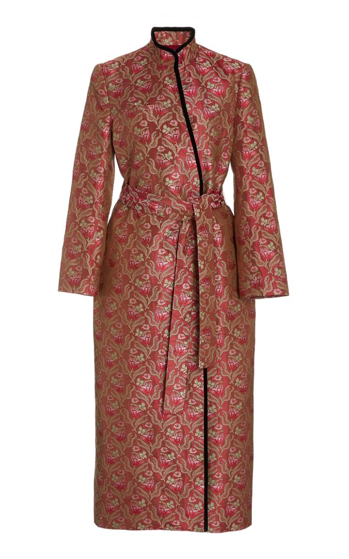 Moda Operandi Markarian Velvet-trimmed Brocade Coat