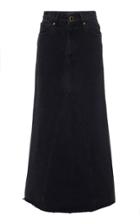 Khaite Magdelena Dark-wash Denim Maxi Skirt
