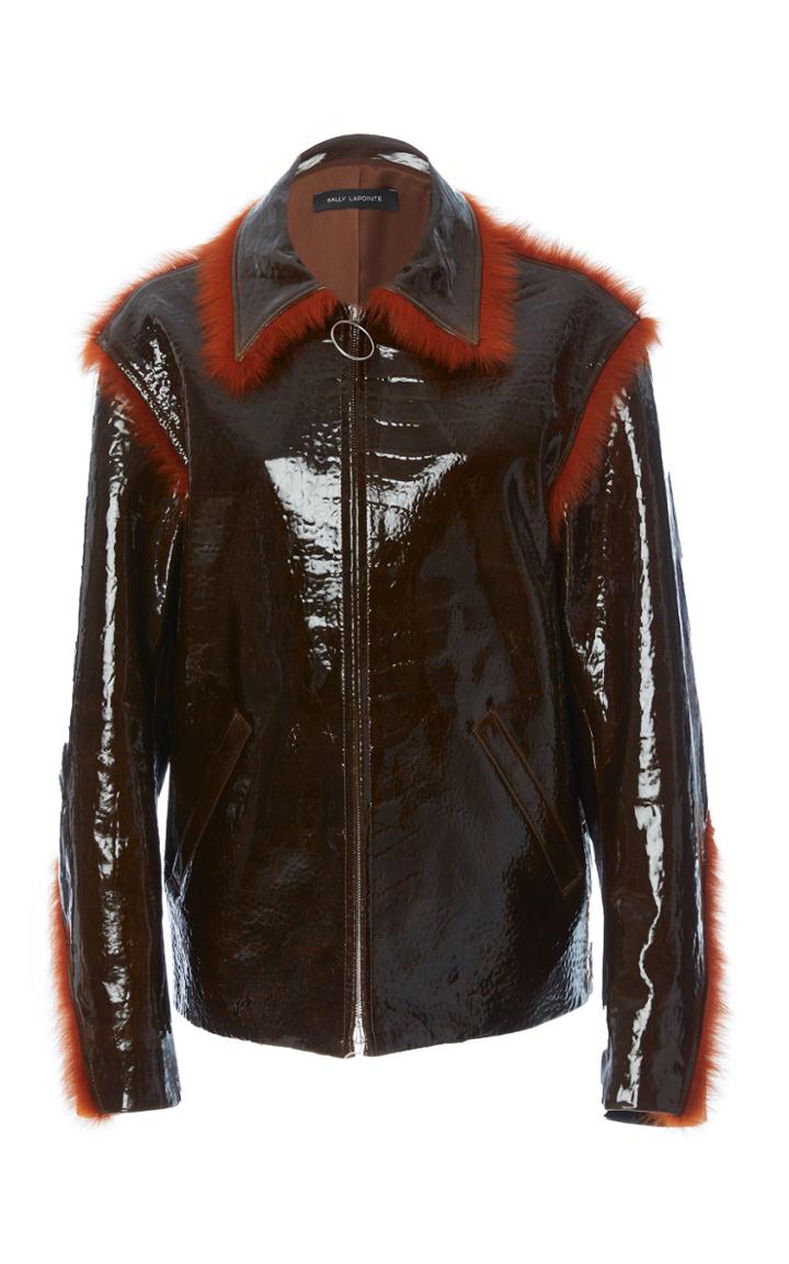 Sally Lapointe Patent Leather Short Jacket