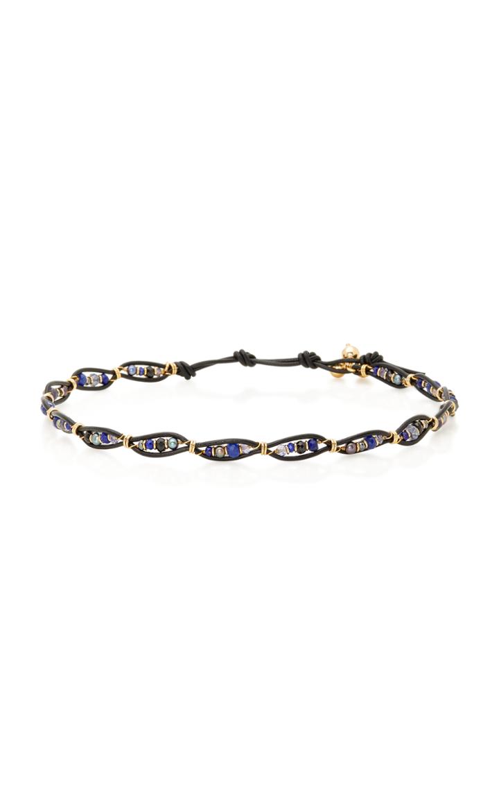 Camellia Westbury Multi-stone Leather Choker