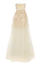 Moda Operandi Oscar De La Renta Embellished Tulle Gown Size: 0