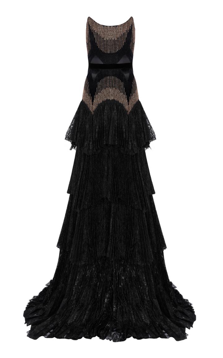 Moda Operandi Raisa Vanessa Strapless Lace Gown