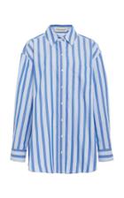Mansur Gavriel Striped Cotton-poplin Button-up Shirt