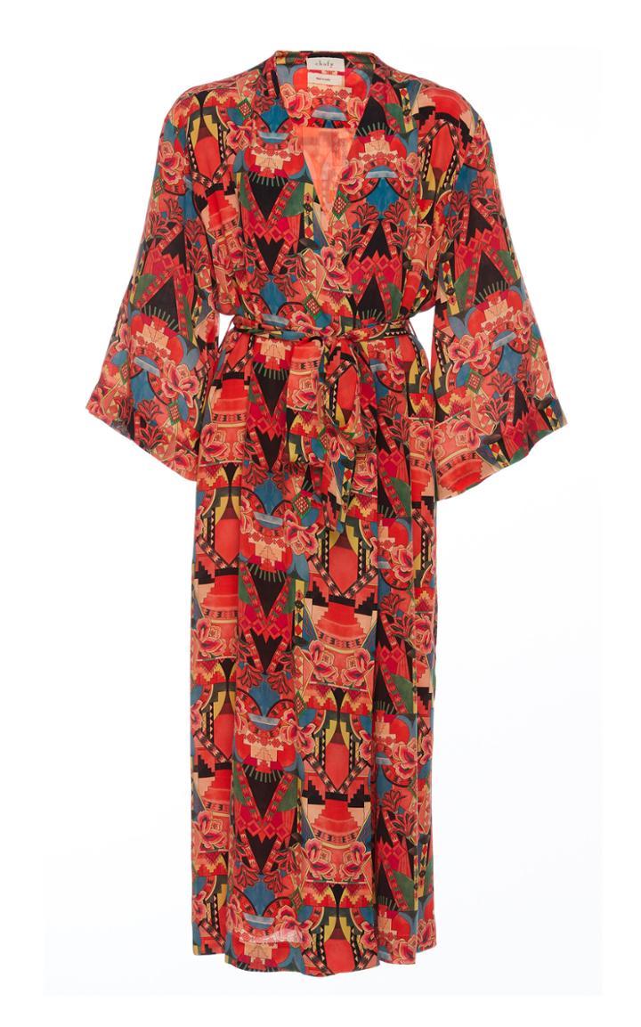 Chufy Wrap-effect Broadcloth Maxi Dress
