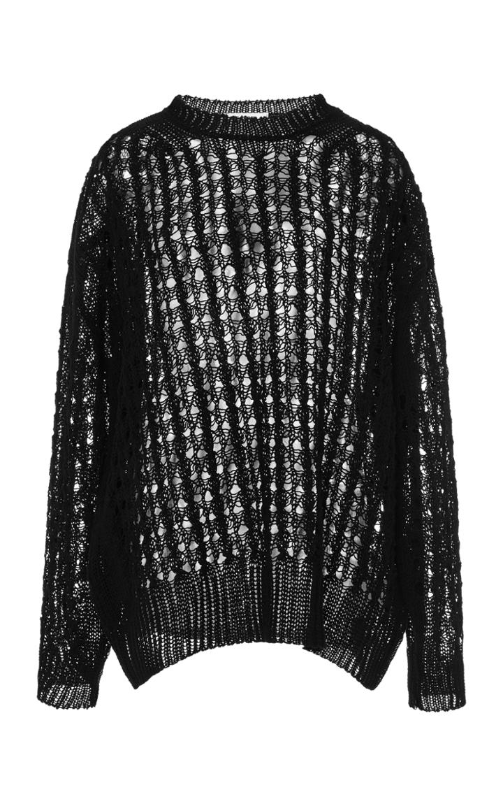 Jil Sander Oversized Lace-stitch Cotton Pullover