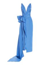 Moda Operandi Marchesa Draped Silk-faille Gown