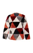Akris Diamond Patch Mink Jacket