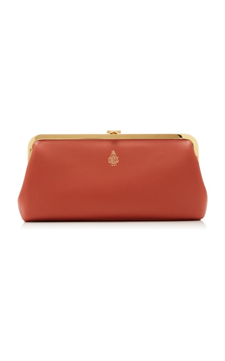 Mark Cross Susanna Leather Frame Clutch