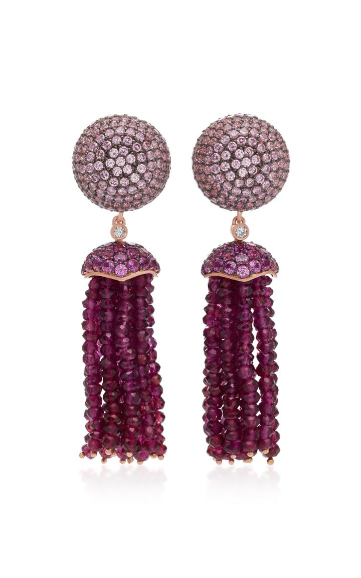 Anabela Chan Rose Bauble 18k Rose Gold Multi-stone Earrings