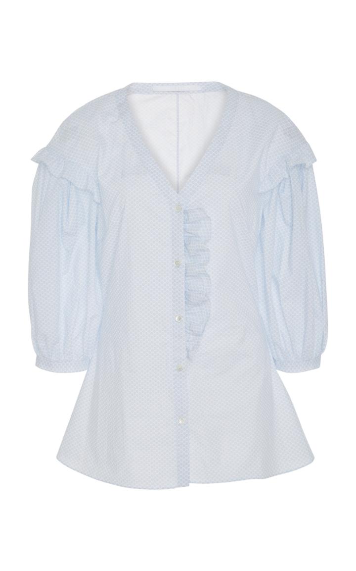 Audra Balloon Sleeve Polka Dot Blouse