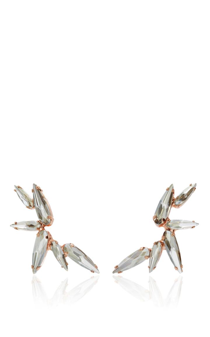 Ryan Storer Four Piece Swarovski Crystal Earring-cuff Set With Single Stud