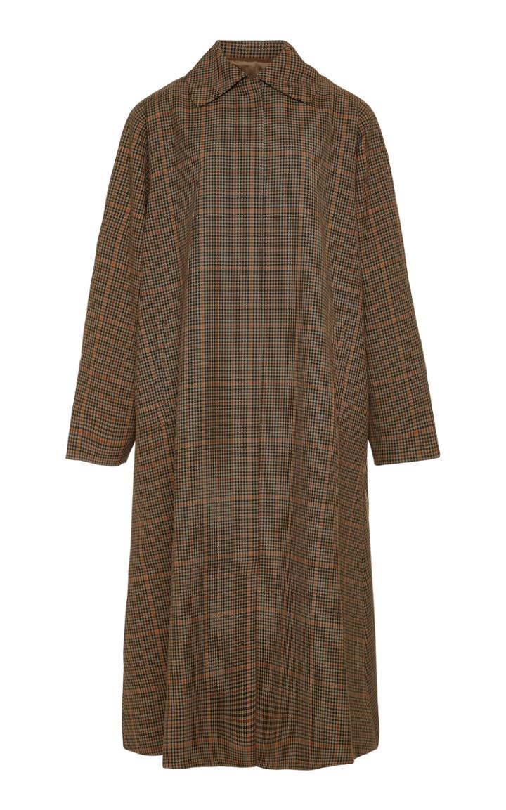 Toteme Montella Checked Car Coat Size: S