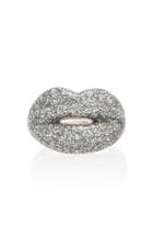 Hot Lips By Solange Glitter Silver Sterling Silver Ring