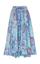 Staud Mariposa Printed Broadcloth Midi Skirt