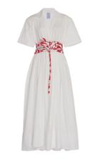 Rosie Assoulin Patterned Cotton-poplin Obi Shirt Dress